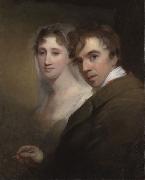 Thomas Sully Self-Portrait of the Artist Painting His Wife (Sarah Annis Sully) oil on canvas